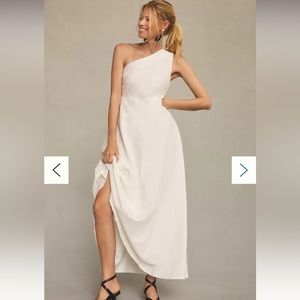 Farm Rio One-Shoulder Smocked A-Line Dress